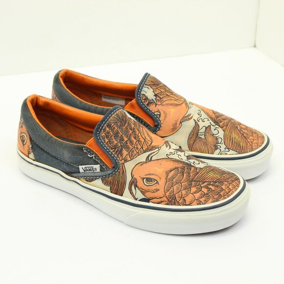 Vans Koi Orange Fish Slip On Limited Edition SZ Men\'s 5 Women\'s 6.5 Unisex Rare